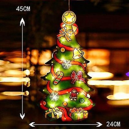 Led juldekorationsljus Sucker Lights Jultomten Snögubbeformade ljus Fönster julgransdekoration Små ljus