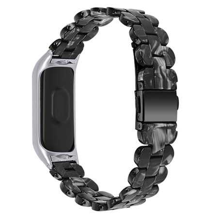 Xiaomi Mi Smart Band 6 / Band 5 coolt klockarmband i harts - Svart
