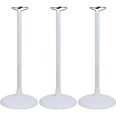 Pakke med 3 Hvide Justerbare Dukkestader til 14-18 Tommer Babydukker Display Holder