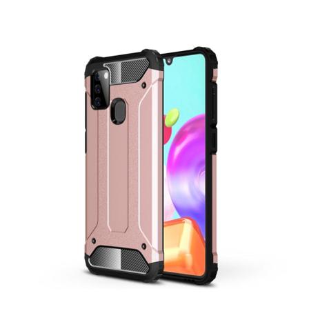 Samsung Galaxy A21s - Hybrid Armor Skal - Roséguld Roséguld