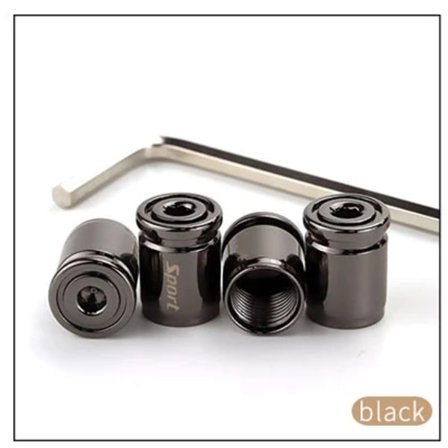 Bil Hjul Stam Hætter Dæk Hjul Reservedele Biltilbehør 4 stk Hjulpropper Tyverisikring Sports Dækventil Støvhætter