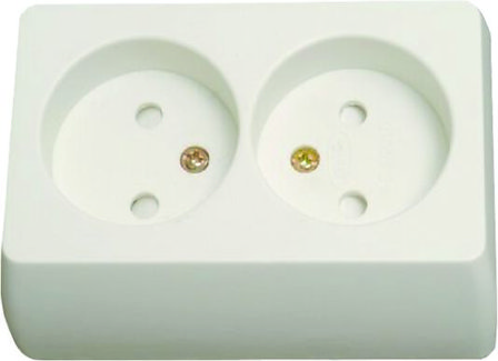 VALUX STIKKONTAKT DOBBEL U/JORD UTENPÅL