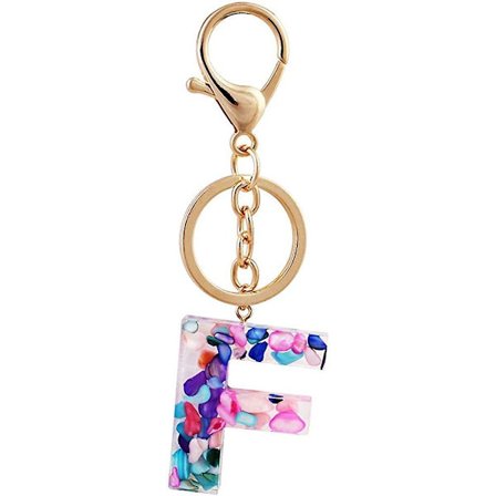 Kreativ Bokstav Farge Nøkkelring A - Z Initialer Nøkkelring