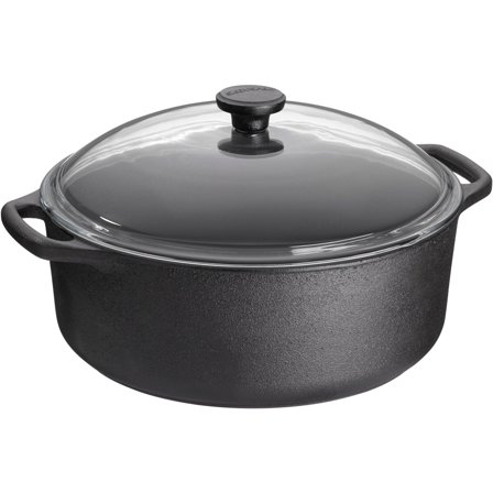 Skeppshult Rund Gryta 5,5 Liter Gjutjärn Glaslock | Matlagning > Kokkärl & Stekpannor > Grytor | Bagaren och Kocken