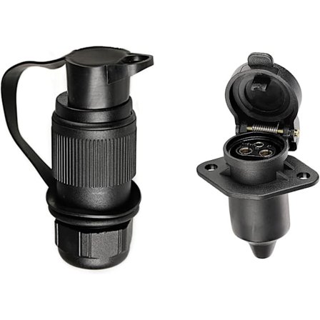 3-polet anhænger stik 3-polet anhænger stik, 3-polet traktorstik, 12V vandtæt 3-polet anhænger stik stikforbindelse, til lastbil RV biler båd 