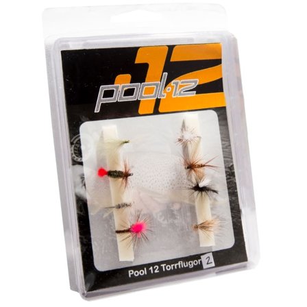 Pool 12 Dry Flies 2 baits Multi-colored OneSize