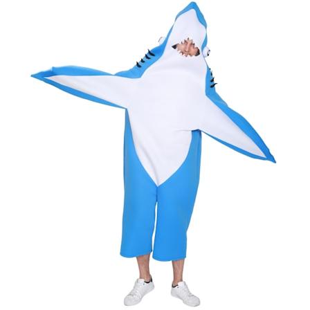Hauskoja juhlapukuja, joissa on erilaisia eläinesityksiä, Halloween-koulunäytelmäasut, aikuisille sopivat asut Great White Shark