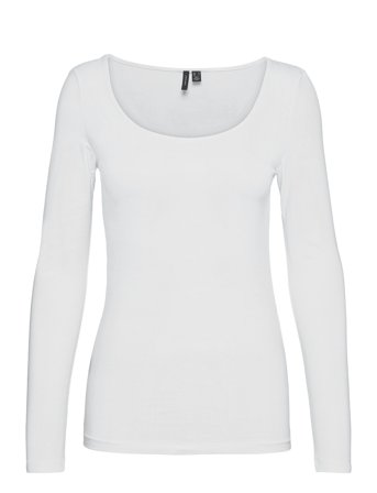 Vmmaxi My Ls Soft Uneck Noos White Vero Moda