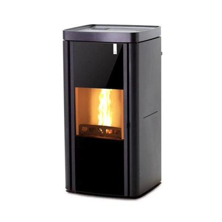 Stufa policombustibile Girolami Soft 18 nera 18 kW idro + kit acs