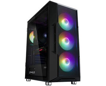 Zalman-i3 Neo Black-Kabinett med sidepanel i herdet glass og RGB-vifter-Computer components-Outlet