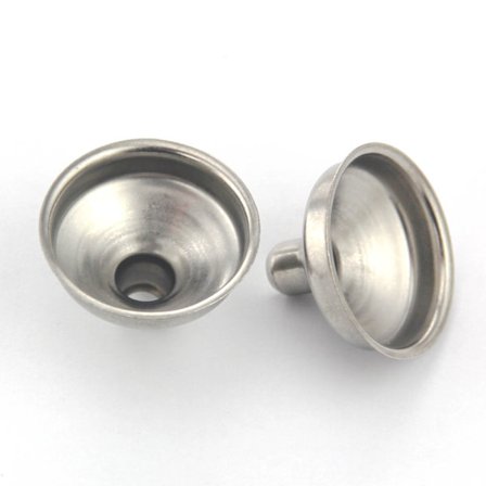 2-pack minitratt i rostfritt stål för flaskor/kolvar med eterisk olja