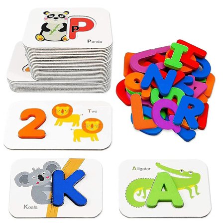 Siffror och Bokstäver Flashkort för Småbarn 3-5 År