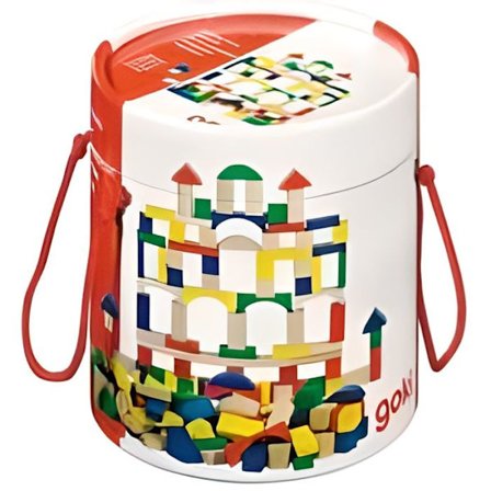 Goki Barrel träkonstruktionskuber 100 stycken