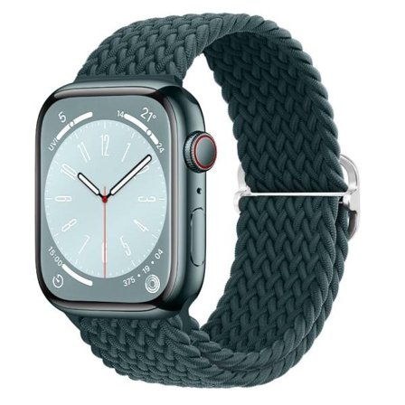 Armband i vävt tyg för Apple Watch 42/44/45/49mm - olika färger Grön
