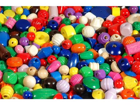 PLAYBOX Träpärlmix blandade färger 750g - Lyreco - Skola och förskola - Hobbymaterial - Pärlor