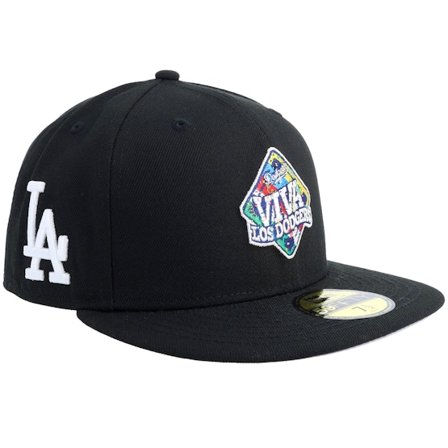 New Era - MLB Noir fitted Casquette - Hatstore Exclusive x Los Angeles Dodgers 59FIFTY Viva Black Fitted @ Hatstore