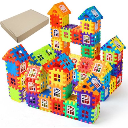 150 st Fort Byggsats för Barn, Konstruktionsspel, Babykonstruktioner, Pedagogiska Leksaker 2 3 4 5 År Gamla