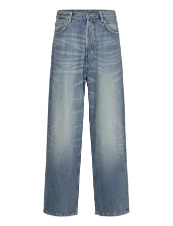 Weekday Astro Mid Rise Loose Baggy Leg Jeans - Blue - 34 x 32