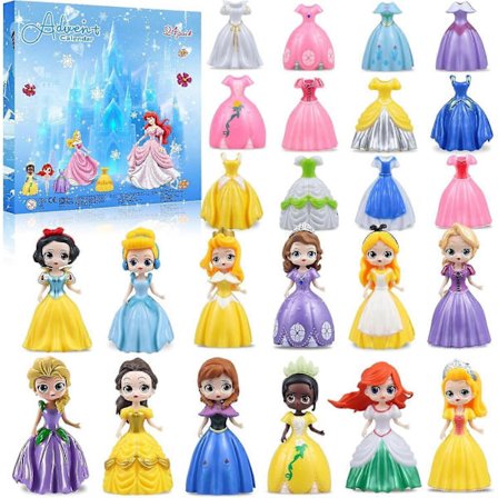 Prinsesse Julekalender 2025 Piger Prinsesse Transformer Legetøj 24 Dages Jul