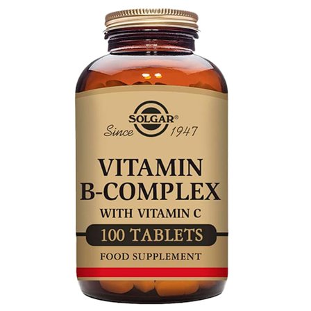 Solgar Vitamin B-Complex+C 100 tabl., Helse & Madvarer, B-vitamin, B1 Vitamin