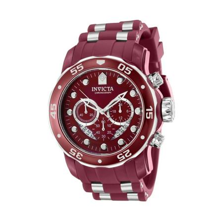 Invicta Watches Pro Diver Quartz Herenhorloge - 48mm , Rood , Heren , Maat: ONE Size Horloges