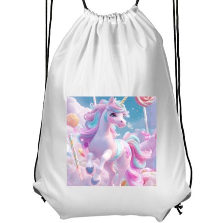 Jumppakassi | Kevyt Treenikassi Aikuisille Enhörning Candy Pastell Kawaii Motiv Söt Populär Färg