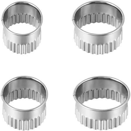 4 st Cookie Cutters - Rostfritt stål Cirkel Scone Cutter Set