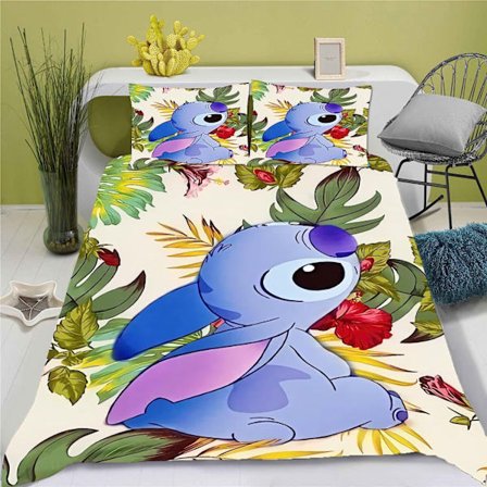 wish Stitch 3D digitaalinen painatus peitto, lakanat, kolmiosainen vuodevaatesetti