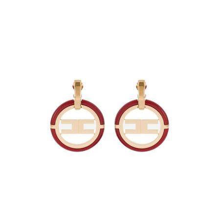 Elisabetta Franchi Earrings Rød, Dame Øreringe, Størrelse: ONE Size