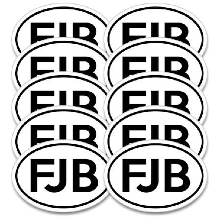 10 stk. Let's Go Brandon klistermærker til bil, kofanger, lastbil, varevogn, vindue, væg, laptop, bagage