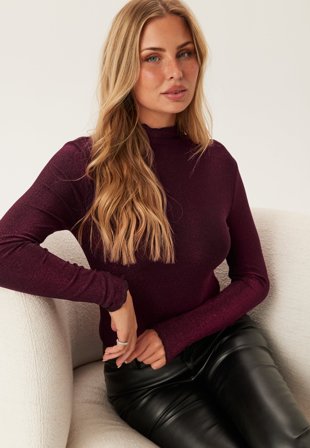 Pieces-Pcsandra Ls Mockneck Top-L