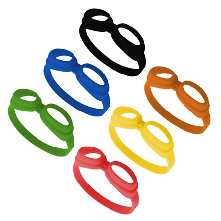 6 st Ölflaskmarkörer Enkel Identifiering Ölglasögon Etiketter Flaskdekaler