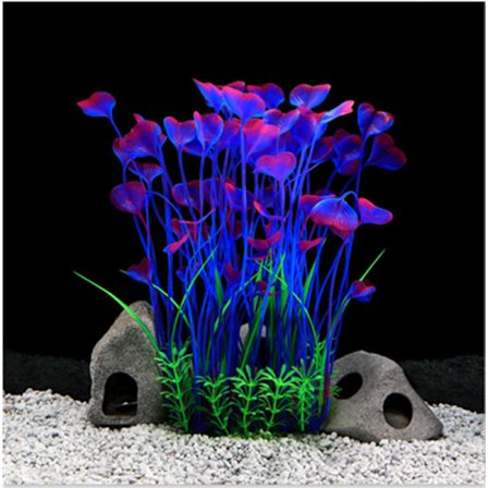 Stor akvarieväxt i plast - Dekoration för akvarium - Säker för alla