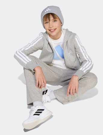 adidas Sportswear J 3S Fl Fz Hd - Grey - 164