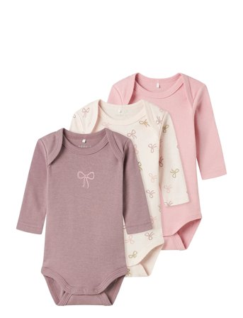 name it | Nbfbody 3P Ls Barely Pink Bow Noos | 68