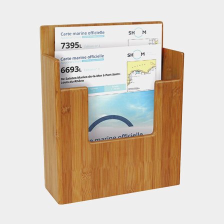 Bamboo Dokumentsamlare i miljövänlig bambu, naturfärgad tidskriftssamlare för kontor, mått 230 x 300 x 75 mm