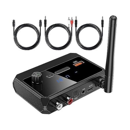 Bluetooth-adapter til stereo-modtager - Bluetooth 5.3-modtager, trådløs lydadapter til hjemme-stereo