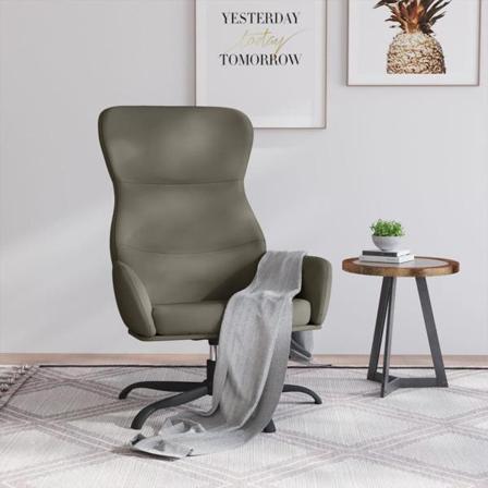 Vidaxl Reclinerfåtölj Mörkgrå Konstläder Grå