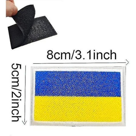4 Ukraine Flag Patches Ukraine Broderi Patch, Ukrainsk Velcro Patch, Taktisk Morale Patch, Til Broderi Klud Patch Badge Hook