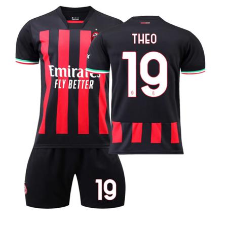 2223ac Milan Hemma Ny Fotbollströja Nr 19 Theo Jersey Without Socks S(165-170cm)