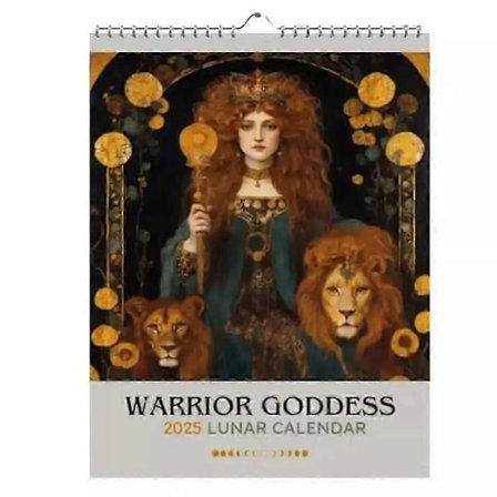 Soturi Jumalatar 2025 Kuun Vaiheet Kalenteri, 2025 Seinäkalenteri 12 kuukaudella (FMY)