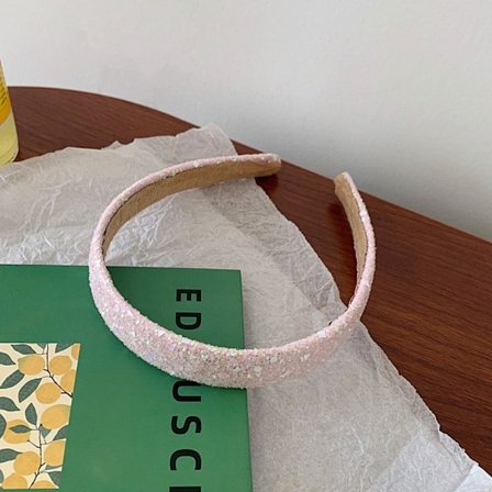 Glitter Pailletter Pandebånd Brede Pandebånd PINK