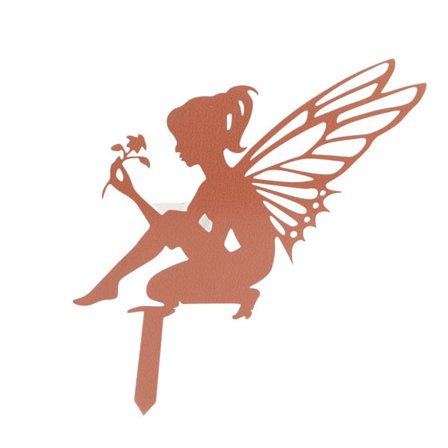 Fe Silhuett Metall Hagepinner Utendørs Hagedekor Vårkunst