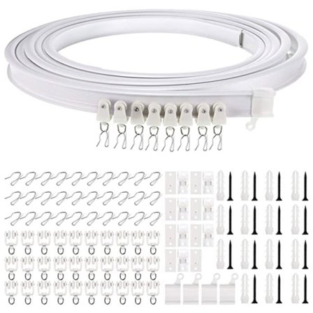 Böjd gardinskena Flexibel takskena Takmontering Track gardinsystem