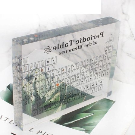 Kjemisk Element Display Akryl Periodisk Bord Barn Undervisning Skole Display Med Ekte Elementer