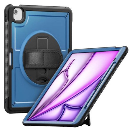 iPad Air 13 2025/2024 Skal med Transparent Rotation och Smart Läderfodral med Tangentbord