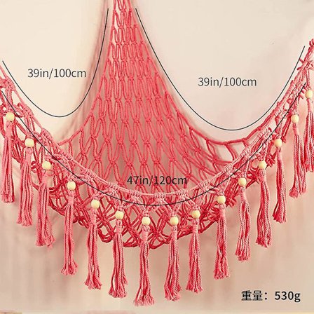 Boheme-stil plyslegetøjsopbevaringsnet (ekstra stort) og plyslegetøjsnet eller hængekøje, egnet til små plyslegetøj eller plyslegetøj.