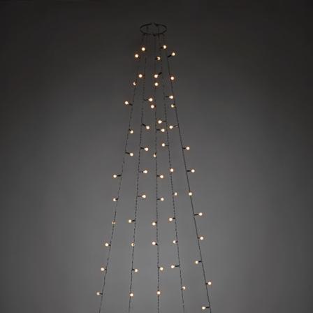 Konstsmide 6369-820 Juletreslynge cherry, LED, grønn kabel 300 cm, Belysning
