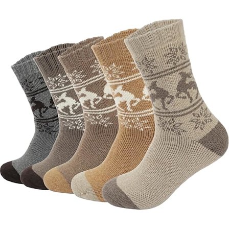 Støvlesokker til mænd - Ensfarvede vintersokker Tykke varme arbejdssokker Størrelse 7-12