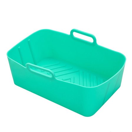 Air Fryer Silikone Gryder Dual Basket Liner LYS GRØN